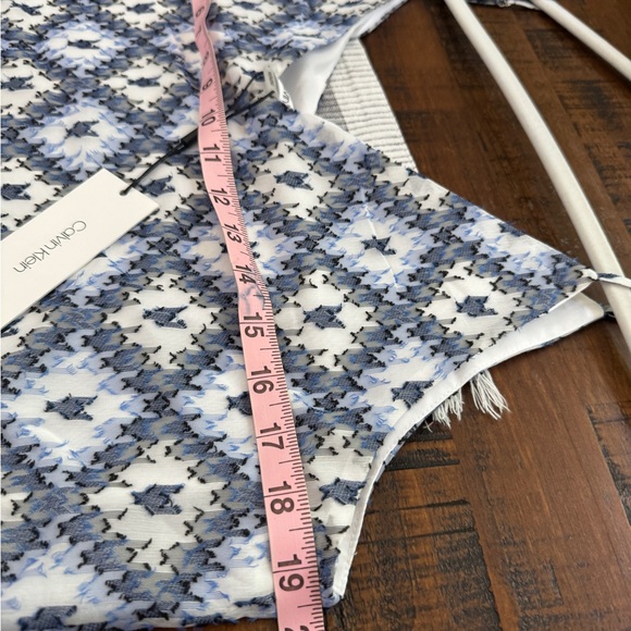 SALE: 3/$25 - Calvin Klein cami - Medium - white/blue/black - textured - NWT - Picture 9 of 12